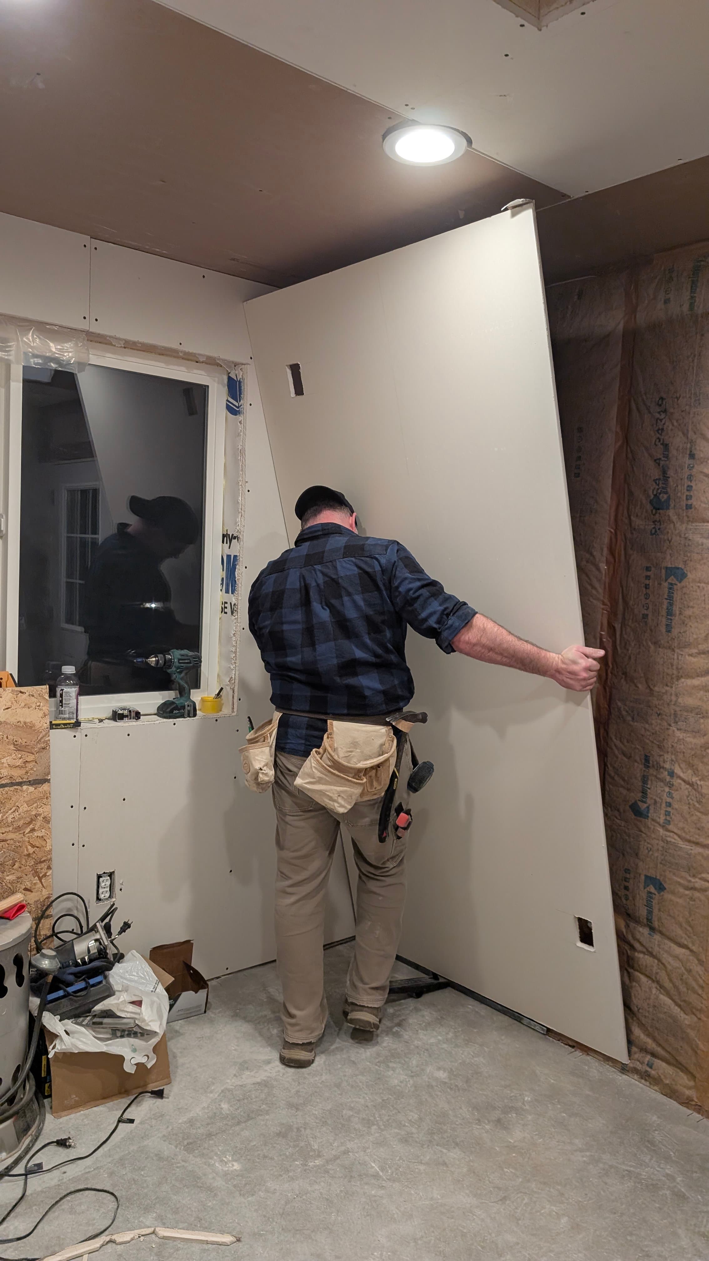 Hanging drywall