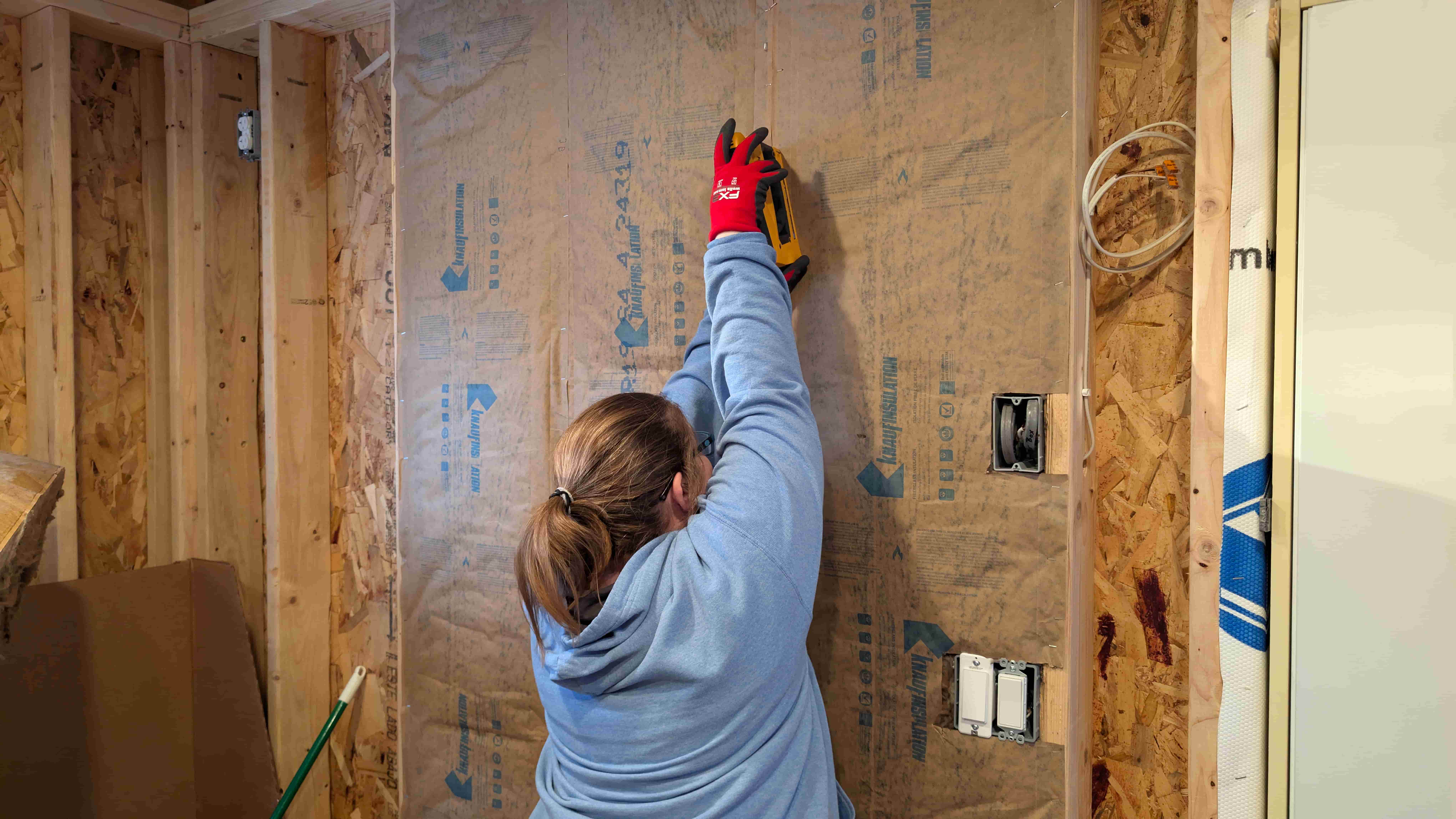 Lauren working the interior
