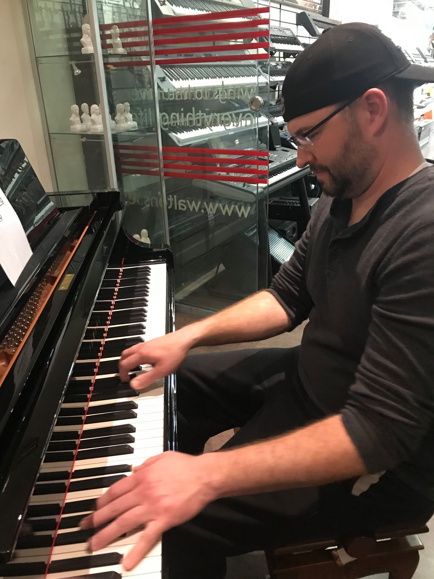 Playing piano